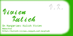 vivien kulich business card